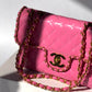 Chanel 1995 Jumbo Barbie Pink Chain Around Flap Bag