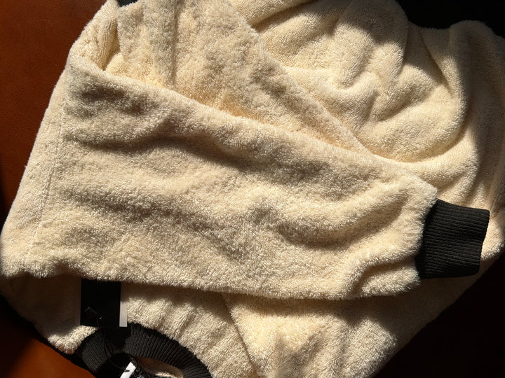 Chanel 1992 Runway Terrycloth Ivory Sweater