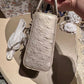 Lady Dior Champagne Ostrich Mini Top Handle