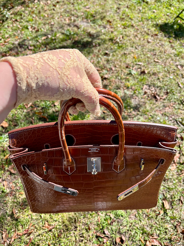 Hermes Fauve Barena Matte Croc Birkin 35
