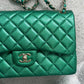 Chanel 18S Emerald Green Caviar Jumbo Flap Bag