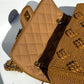 Chanel 24P Tan Braided Raffia Medium Flap Bag