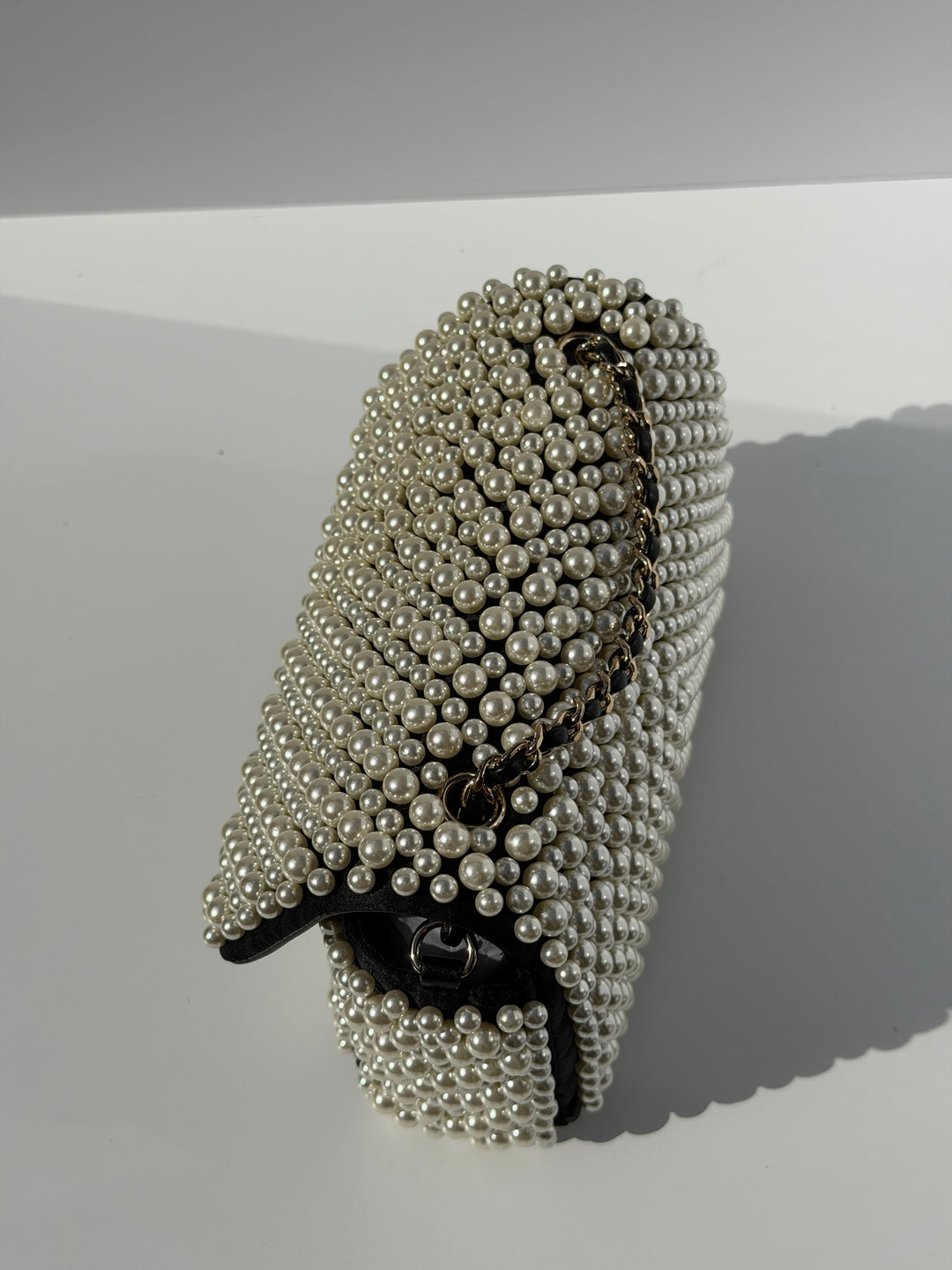 Chanel 19S Pearl Embellished Mini Rectangular Flap Bag