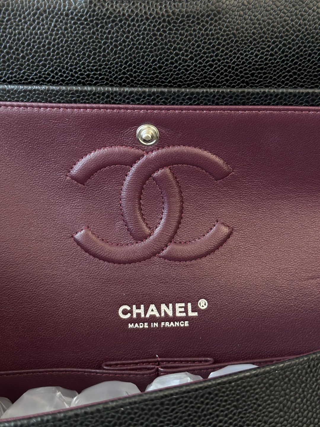 Chanel Black Medium Caviar Double Flap Bag SHW