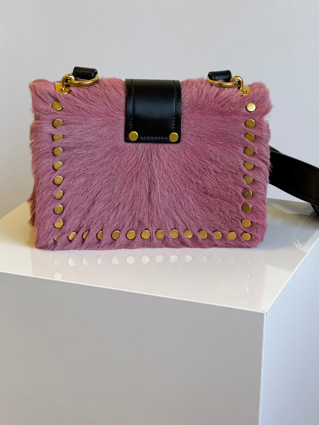Prada Calf Hair Pink Cahier Crossbody Bag