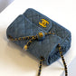Chanel Denim Quilted Mini Pearl Crush Crossbody Bag