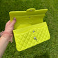 Chanel 21S Yellow Neon Lambskin Medium Flap Bag