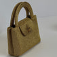 Chanel RARE 1998 Gold Silk Woven Mini Kelly