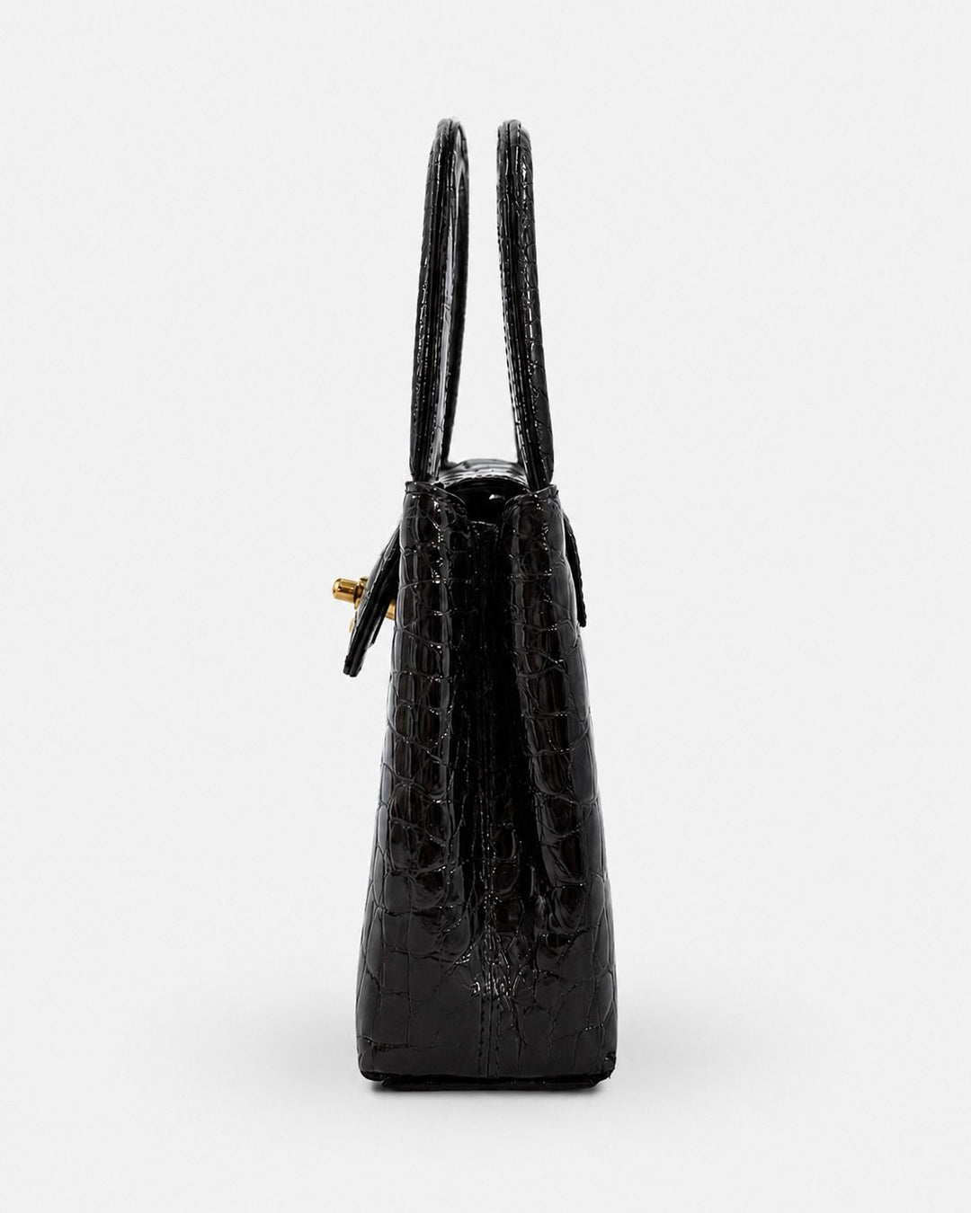 Chanel Rare Black Crocodile Top Handle Micro Mini Kelly Bag 24K Gold Hardware 1996