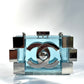 Chanel Plexiglass Blue & Silver Barcode Lego Minaudiere