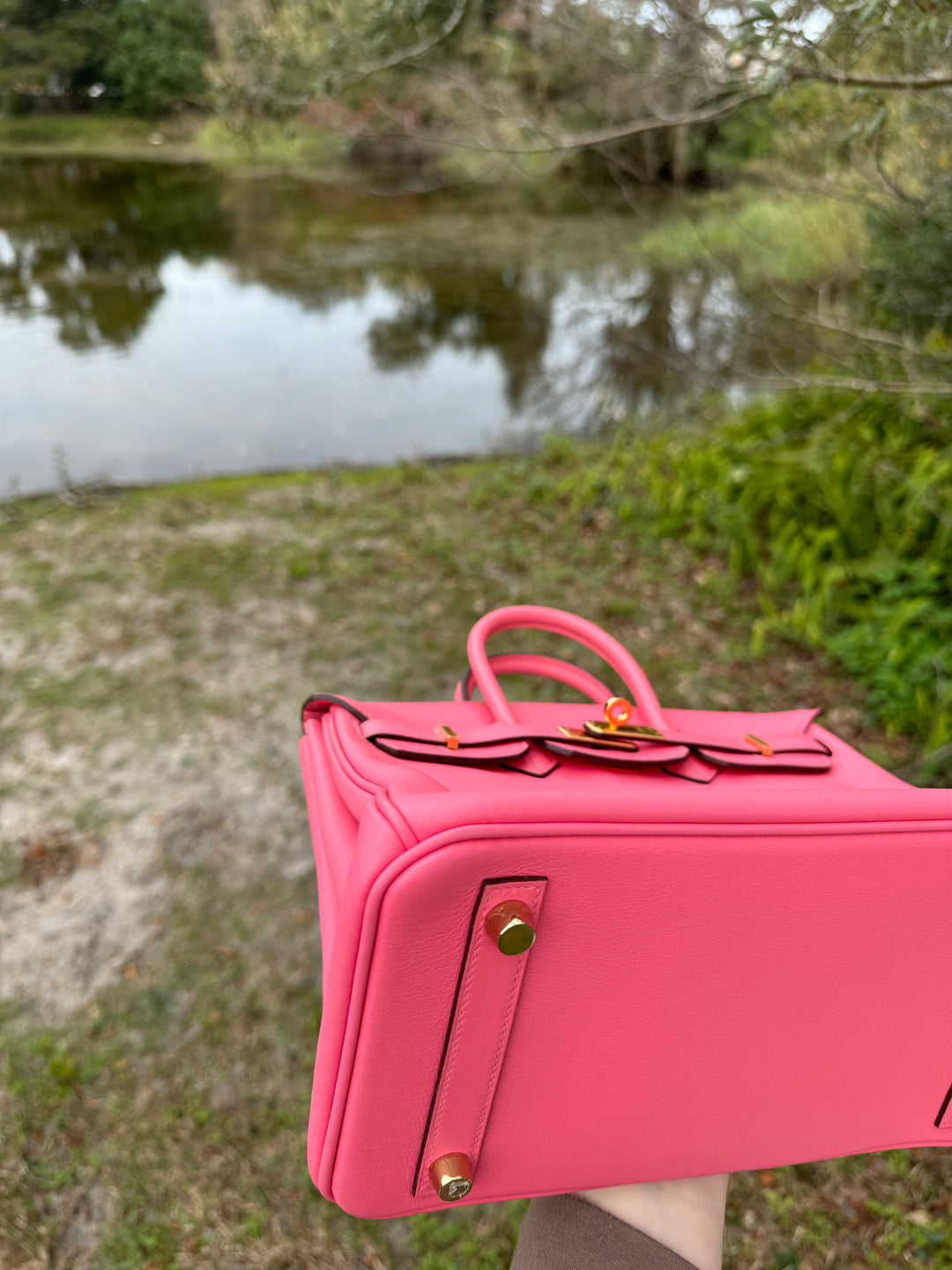 Hermes Rose Lipstick Swift Birkin 25 GHW