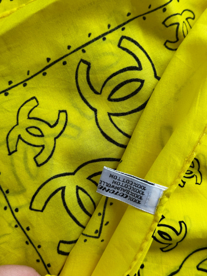 Chanel Spring/Summer 1994 Vintage Yellow Logo Bikini