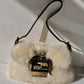 Fendi Mini Mink Fur Embellished Baguette