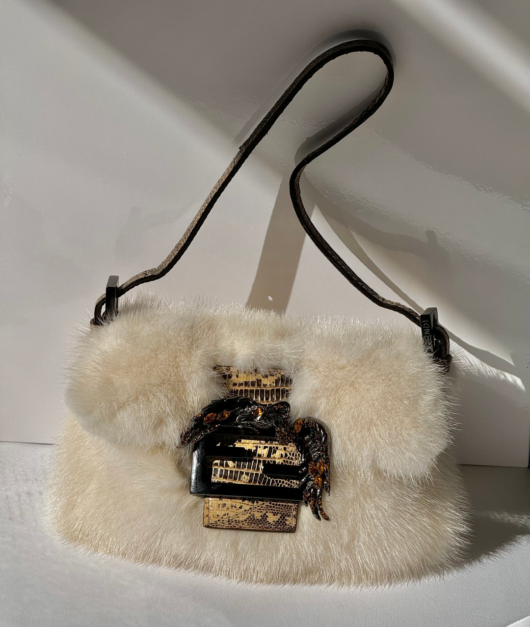 Fendi Mini Mink Fur Embellished Baguette – Its A Luv Story
