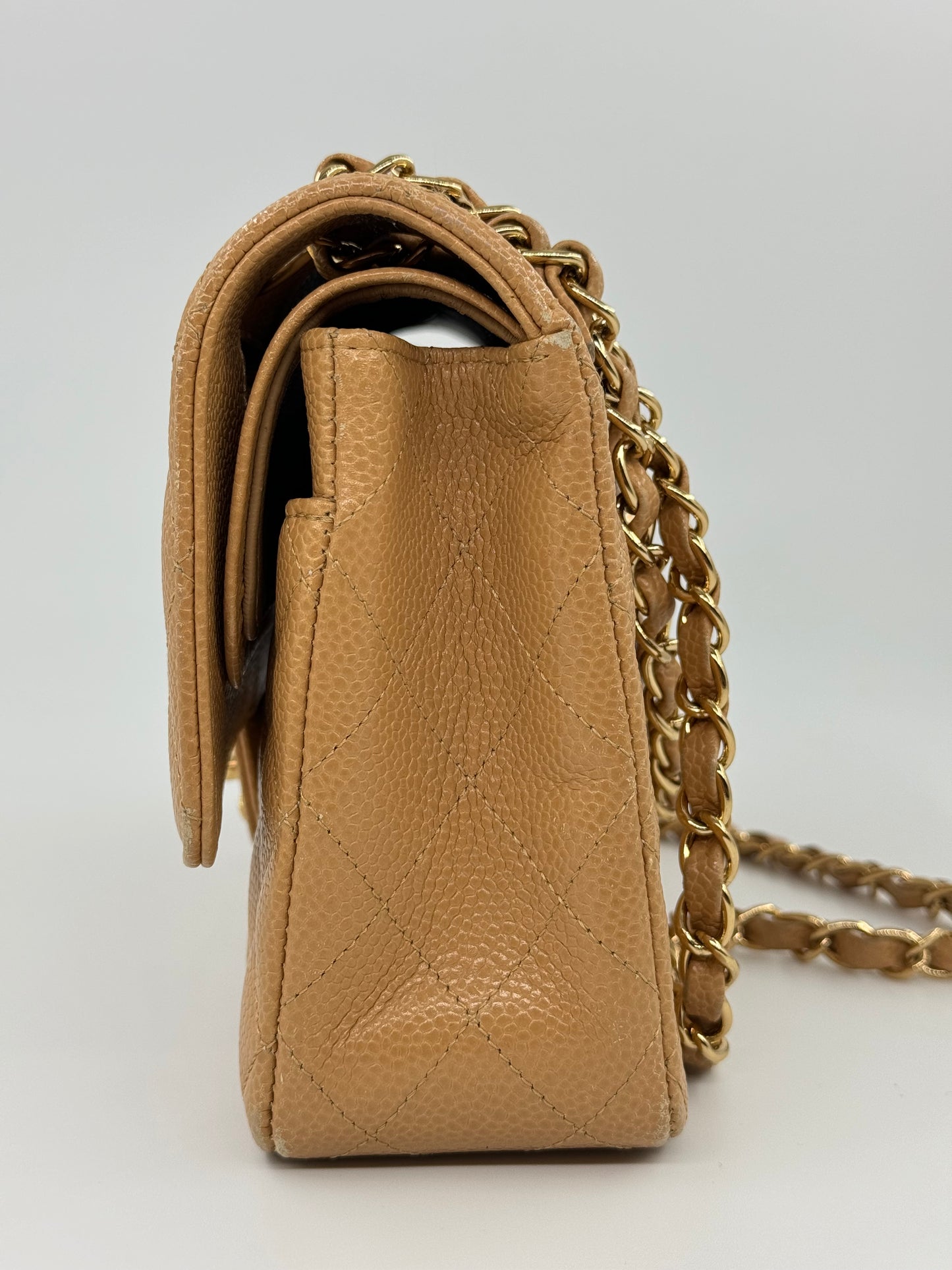 Chanel 2005 Medium Caramel Caviar Classic Flap