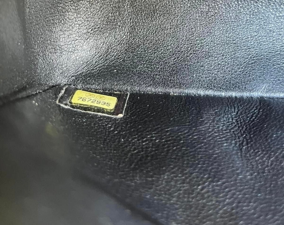 Chanel 7 Series Black Small Vintage Caviar Classic Flap Bag