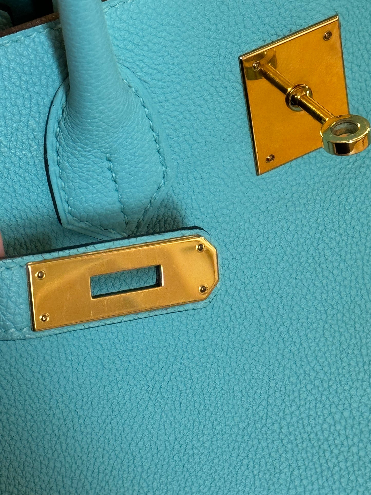 Hermes 2015 Bleu Atoll Togo Birkin 30