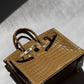 Hermes Matte Crocodile Poussiere Birkin 25 PHW