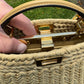 Fendi Peekaboo ISeeU Petite Sand Raffia Bag + Fendi Charm