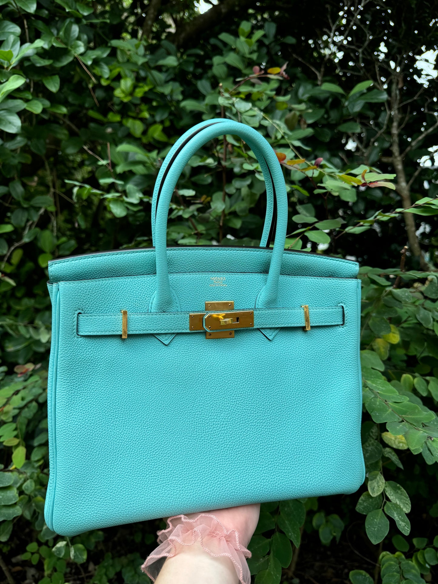 Hermes 2015 Bleu Atoll Togo Birkin 30