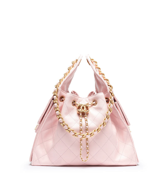 Chanel 25 Pink Small Caviar Hobo Bag