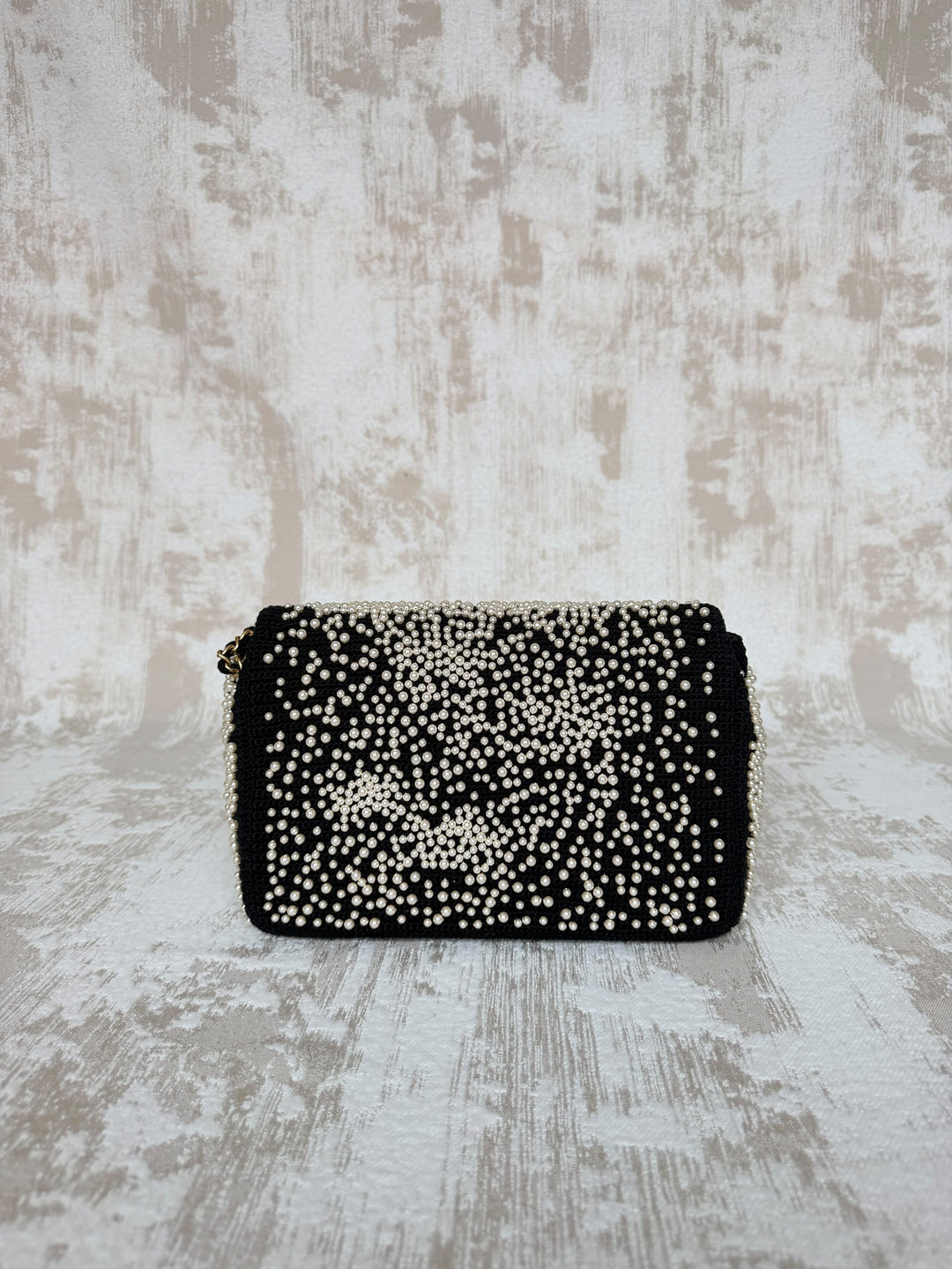 Chanel 17C Medium Flap Bag Pearl Embellished Gold Hardware 2017