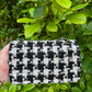 Chanel Ecru Medium Houndstooth Tweed Flap Bag