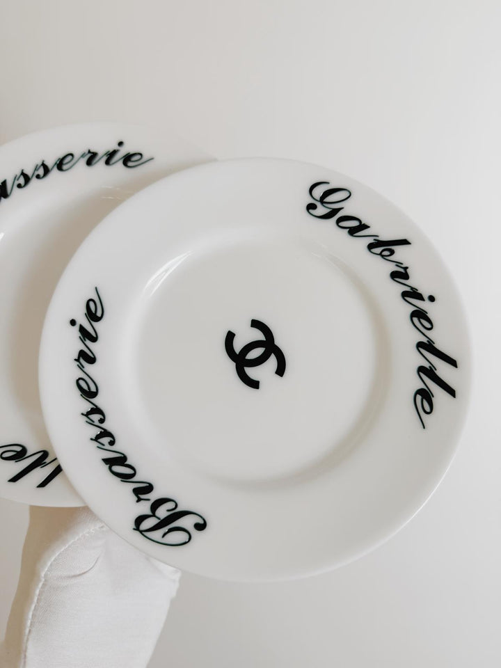 Chanel White Plexiglass Brasserie Gabrielle Plate Minaudière