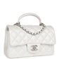 Chanel 21S Mini Iridescent White Caviar Top Handle