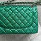 Chanel 18S Emerald Green Caviar Jumbo Flap Bag