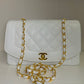 Chanel Snow White 24K Medium Caviar Diana Flap Bag