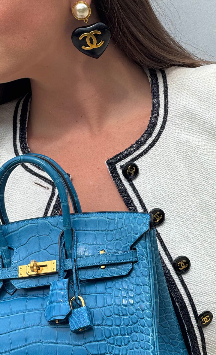 Chanel 1995 Black & White Cropped Jacket