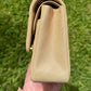 Chanel Beige Iridescent Medium Caviar Classic Flap