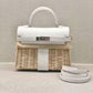 Hermes New White Mini Kelly Picnic