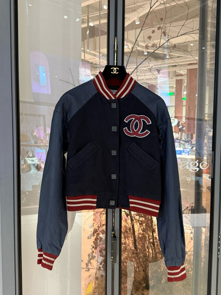 Chanel 2004 CC Varsity Bomber Jacket
