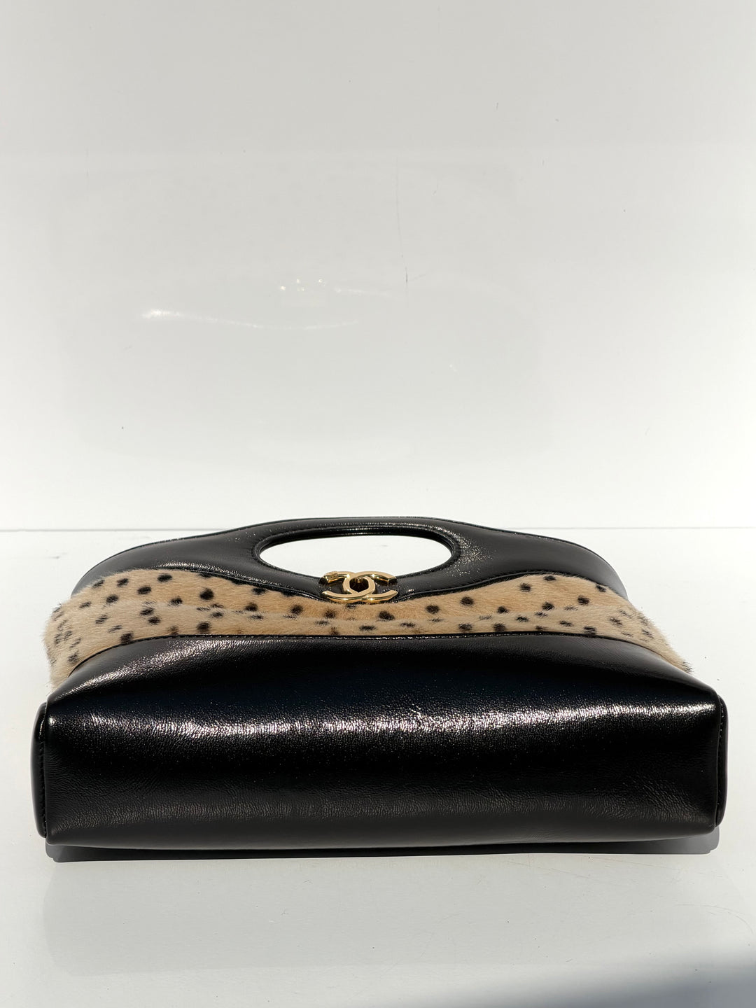Chanel 31 Mini Shopper Cheetah Print Pony Hair & Black Shiny Lambskin Gold Hardware Métiers d’Art 2026