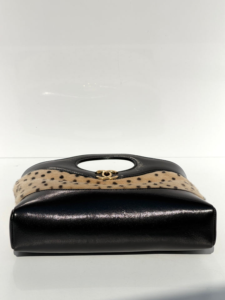 Chanel 31 Mini Shopper Cheetah Print Pony Hair & Black Shiny Lambskin Gold Hardware Métiers d’Art 2026