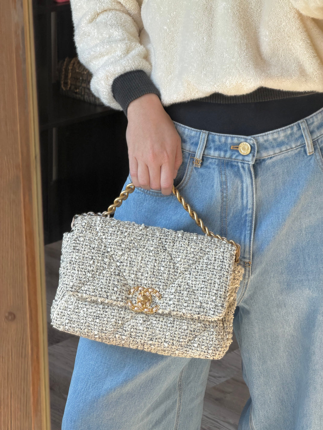Chanel Small Houndstooth 19 Flap Bag