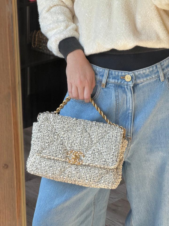 Chanel Small Houndstooth 19 Flap Bag