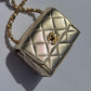 Chanel 1994 Vintage Metallic Gold Extra Mini Flap Bag