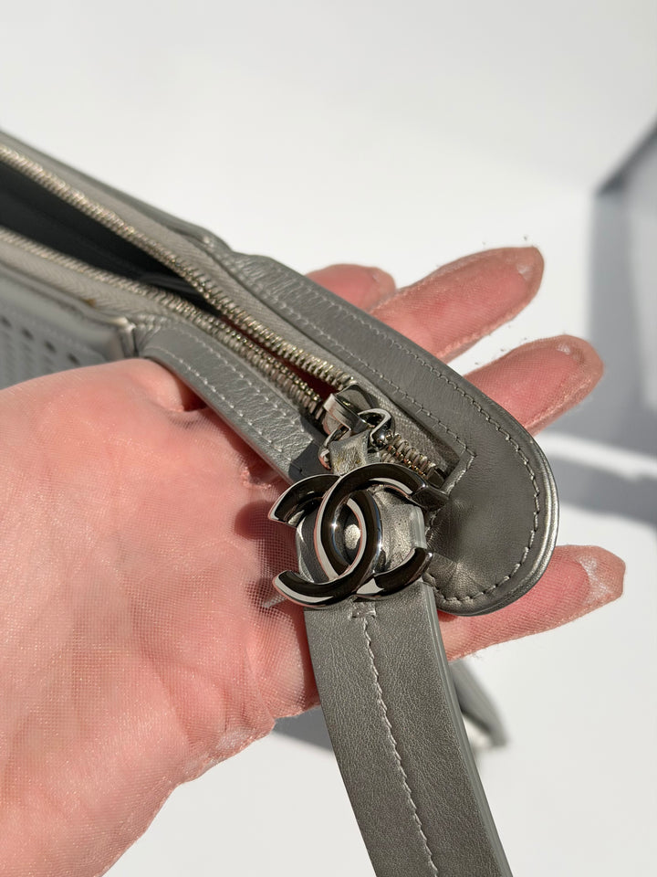 Chanel Rare LED XL Clutch Silver 2017