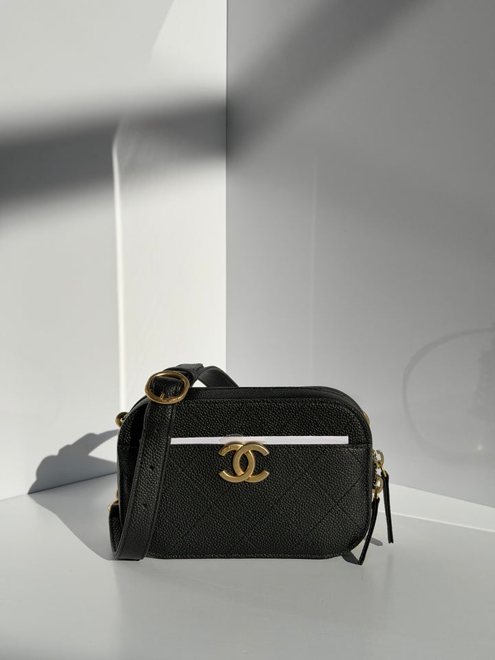 Chanel 2019 CC Stitched Caviar Waist Belt Bag