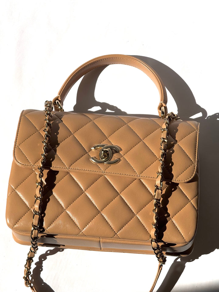 Chanel 22S Dark Beige Small Trendy Flap Bag