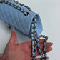 Chanel 23P Light Blue Small Caviar Double Flap
