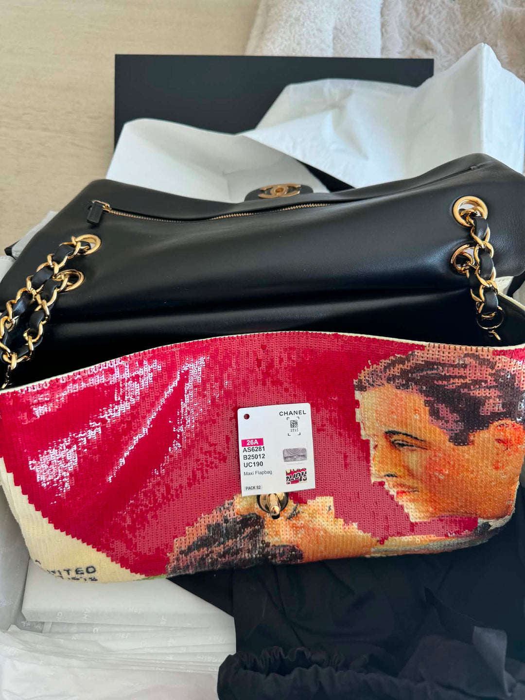 Chanel Tonight or Never Maxi Flap Bag Red Multicolor Sequins Gold Hardware Métiers D’Art 2026