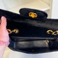 CHANEL 1995 VINTAGE BLACK VELVET JUMBO CLASSIC FLAP