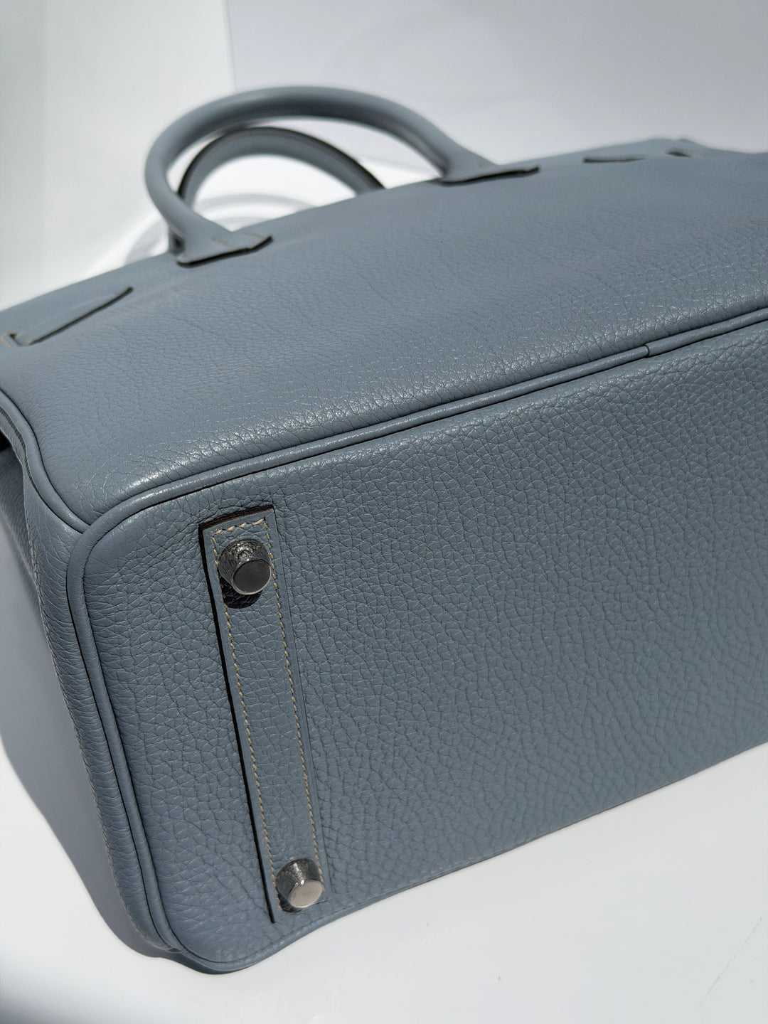 Hermès Birkin 30 Bleu Lin Togo Palladium Hardware 2012