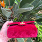 Chanel Red Mini Velvet Enamel Flap Bag