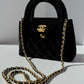 Chanel 2024 Black Velvet Mini Kelly