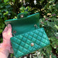 Chanel 18S Emerald Green Caviar Mini Flap Bag